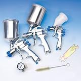 3 Devilbiss HVLP SPRAY PAINT GUNS-Topcoat-Primer-Detail