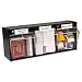 Tilt Bin Plastic Storage System, 3 Bins, 23 5/8 x 7 3/4 x 9 1/2, Black (DEF20304OP);