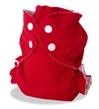 AppleCheeks Envelope Cloth Diaper Cover, Cherry Tomato, Size 2 (18-35+ lbs)