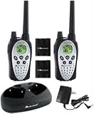 MIDLAND GXT720VP3 36-CHANNEL GMRS RADIOS WITH BATTERIES & DROP-IN CHARGER (BLACK)