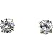 Bling by Wilkening 14 Kt. Gold Vermeil Large Solitaire 2 Carat Studs