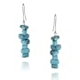 Sterling Silver Turquoise Stone Chip Earrings