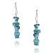 Sterling Silver Turquoise Stone Chip Earrings