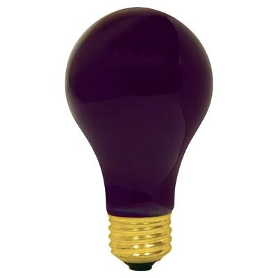 BLACK LIGHT 75 WATTS A19 UV LIGHT BULB LONG LIFE 5,000 HOURS 130 VOLTS"