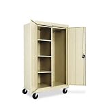 Alera Mobile Storage Cabinets, 36W X 24D X 66H, Putty