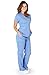 Ultrasoft Premium Mock Wrap Medical Nursing Scrubs Set for Women - Junior FIT
