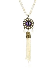 Gypsy "Endulge" Pearl Tassel with Tea-Stained Pearl Necklace