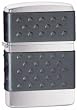 BLACK ZIP GUARD BRUSHED CHROME ZIPPO LIGHTER