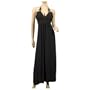 Black O-Ring Low Cut Maxi Cocktail Plus Size Dress