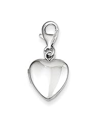 Sterling Silver Polished Lobster Clasp 12mm Heart Locket, Best Quality Free Gift Box Satisfaction Guaranteed