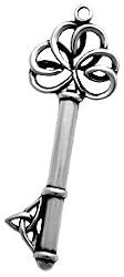 Celtic Key Pewter Pendant Necklace