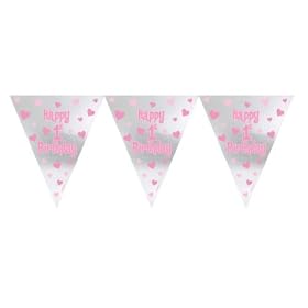 First Birthday Girl Pennant Banner
