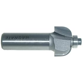 Magnate 1004 Cove Router Bits - 1/4" Radius; 1/2" Shank Diameter; 3/8" Cutting Length