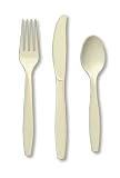 Ivory Plastic Forks/Knifes/Spoons 24 pc.