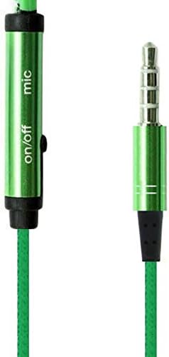 2015 OYIDO ml High Quality Metal Headset with tangle free wire and Microphone & Remote for Iphone,Samsung and other Mobile Phones. Style:in-ear. Connectors: 3.5 mm. With Super Sound and noise Cancellation features (green metallic)