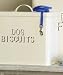 Cream Enamel Metal Dry Dog Food Storage
