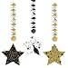Silver and Gold Happy New Year Foil 30in Dangling Cutouts 3ct
