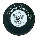 Bobby Baun Autographed/Hand Signed Toronto Maple Leafs Hockey Puck