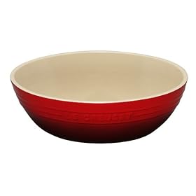 Le Creuset Stoneware Oval Serving Bowl, Cerise