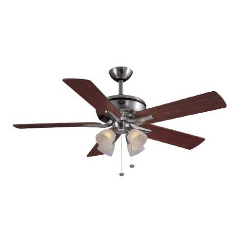 Aaliyah Gibson Harbor Breeze 52 Tiempo Brushed Nickel Ceiling Fan