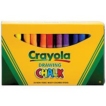 Binney & Smith Crayola(R) Drawing Chalk, Assorted Colors, Box Of 24