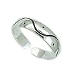 Sterling Silver Toe Ring with Clear CZ
