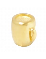 De Buman Goldplated Sterling Silver Cup Charm Bead-fits Pandora, Troll & Chamilia European Charm Bracelets