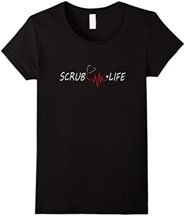 Women's Scrub Life T-Shirt Medium Black