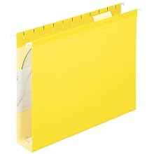 Pendaflex 4152X2YEL Hanging Box Bottom Folder, Yellow, Letter, 25 Per Box