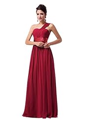 One Shoulder Chiffon/Satin  Empire   Waistline Sweetheart Asymmetric Wrap Lace-Up Floor Length  Ball Gown Evening Dress/Prom Dress/Party Dress 