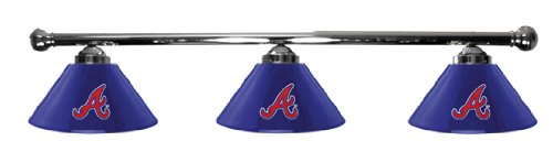 Atlanta Braves Pool Table Light - Chrome Bar