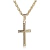14k Yellow Gold Filled Cross Pendant, 18"