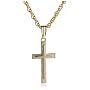 14k Gold Filled Cross Pendant, 18"