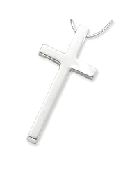 Sterling Silver 17in Fancy Cross Necklace. Metal Wt- 11.5g