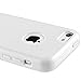 iSee Case White Gel Slim TPU Protective Cover Case Built in Screen Protector for Apple iPhone 5C
