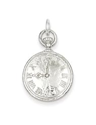 Clock Charm-Sterling Silver Clock Charm