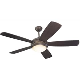 Monte Carlo 5DI52RBD Discus, 52-Inch 5-Blade Ceiling Fan with Light Kit, Roman Bronze... by Monte Carlo