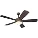 Monte Carlo 5DI52RBD-L Discus 52-Inch 5-Blade Ceiling Fan with Light Kit, Roman Bronze