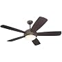 Monte Carlo 5DI52RBD- L Discus 52-Inch 5-Blade Ceiling Fan with Light Kit, Roman Bronze