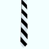NEW Black & White College Stripe Skinny 2 Necktie