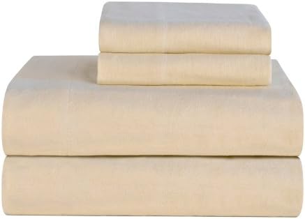 Celeste Home Ultra Soft Flannel Sheet Set with Pillowcase, Twin XL, Cloud Cream
