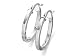 9ct White Gold Square-Edged Hoop Earrings