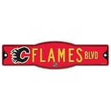 Calgary Flames Official 4"x17" Street Sign