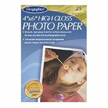 Inkjet Photo Paper, High Gloss, 4"x6", 25/Pack, Bright White (GEO46056) Category: Photo Paper