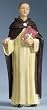 St. Thomas Aquinas Patron Saint Statue - 3.5" - Ceramic Painted