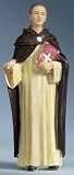 St. Thomas Aquinas Patron Saint Statue - 3.5" - Ceramic Painted