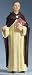 St. Thomas Aquinas Patron Saint Statue - 3.5" - Ceramic Painted