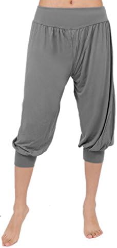 WenVen Women's Short Leggings Yoga Herem Pants Belly Dance Fitness Workout Pants
