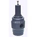 Plast-O-Matic PRH Series PVC High Flow Pressure Regulator, For Corrosives and High Purity and Water Applications, 10 - 125 psi Regulating range, NPT Female