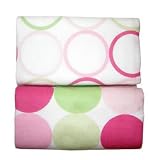 Groovy Pink Large Dot & Hollow Dot Receiving Blankets - 2-Piece Set